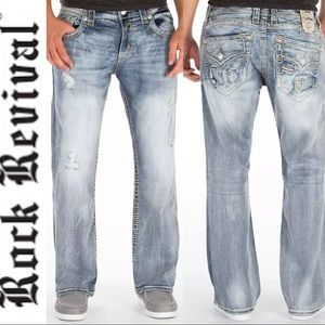 Mens Rock Revival Chester Relaxed Fit 